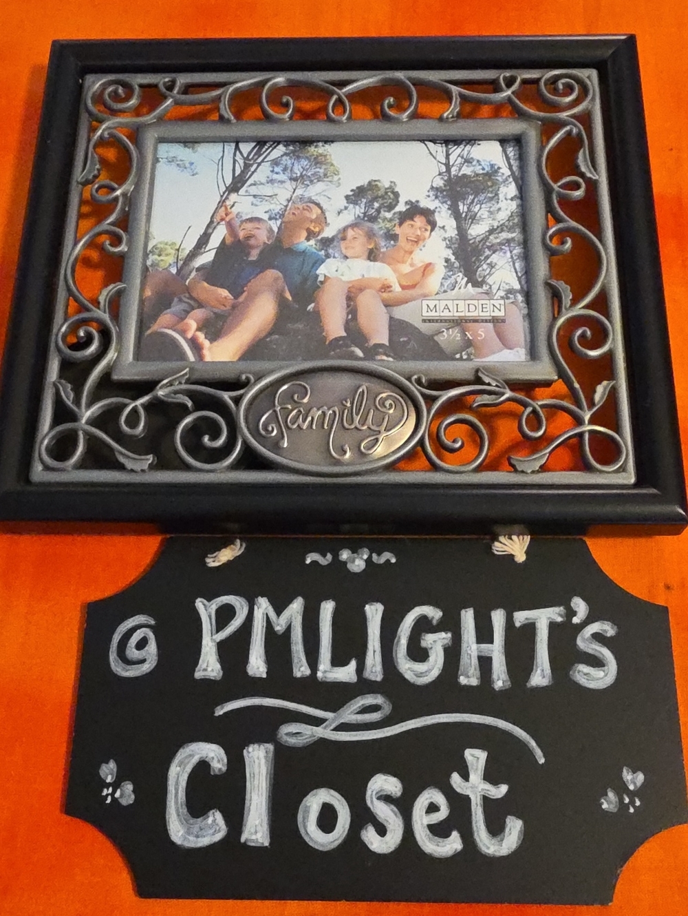 Malden Black and Silver Ornate 'Family' Picture Frame